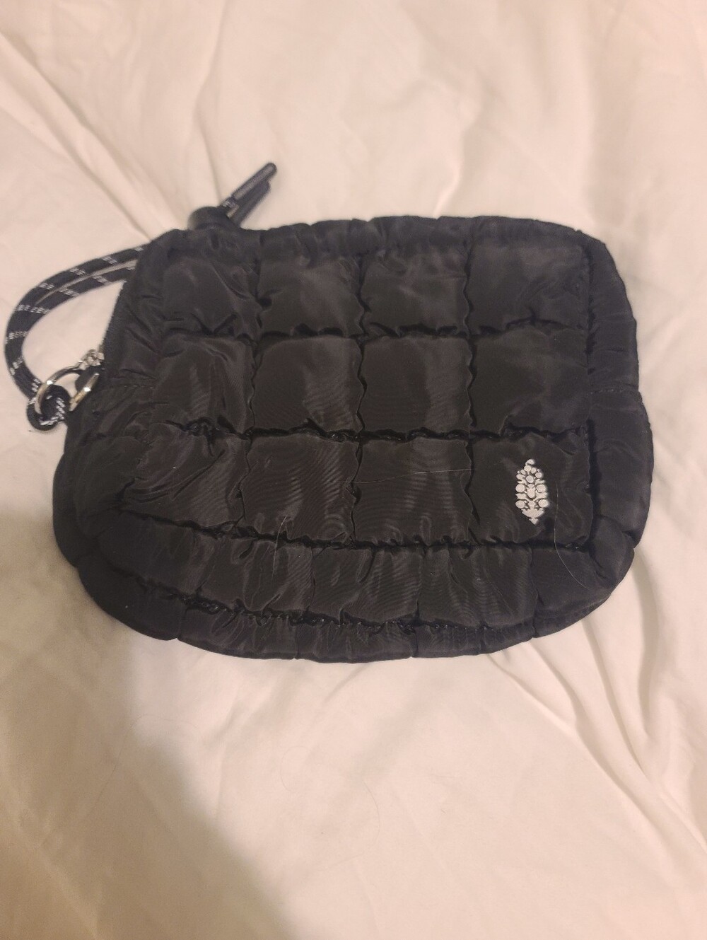 NWOT Free People Black Quilted Puffer Wristlet